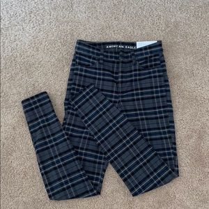 Plaid American Eagle High-Rise Jeggings NWOT✨